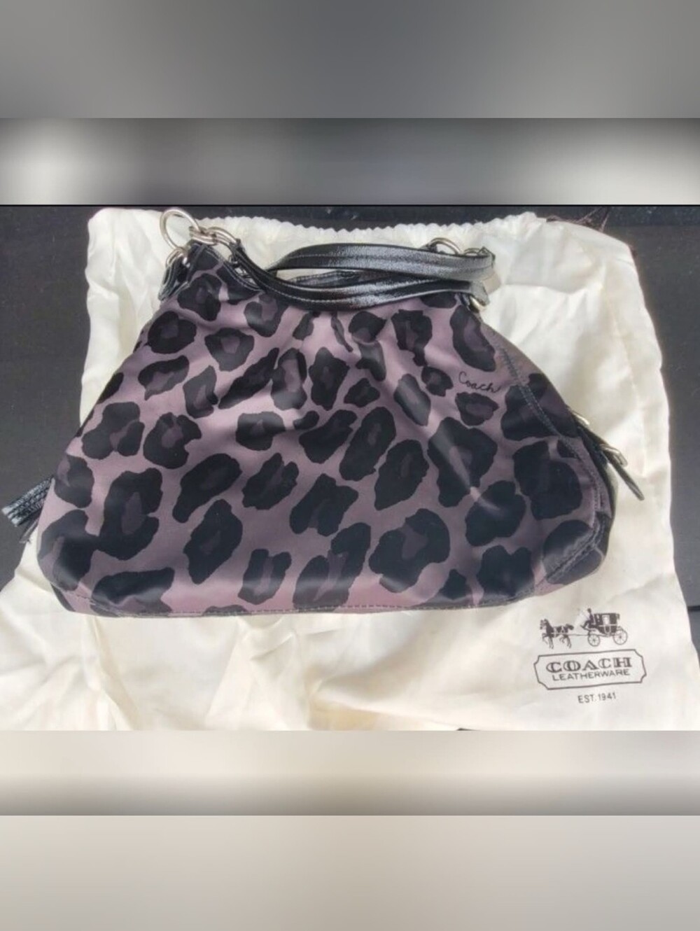 👜 Coach Mia Maggie Ocelot Print Leopard Cheetah Purse 👜 AUTHENTIC